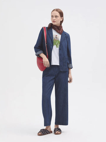 NICE THINGS PALOMA S. - DARK DENIM TROUSERS -  DENIM