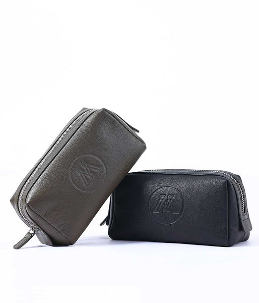 MM Linen NIKO POUCH - BLACK/COFFEE