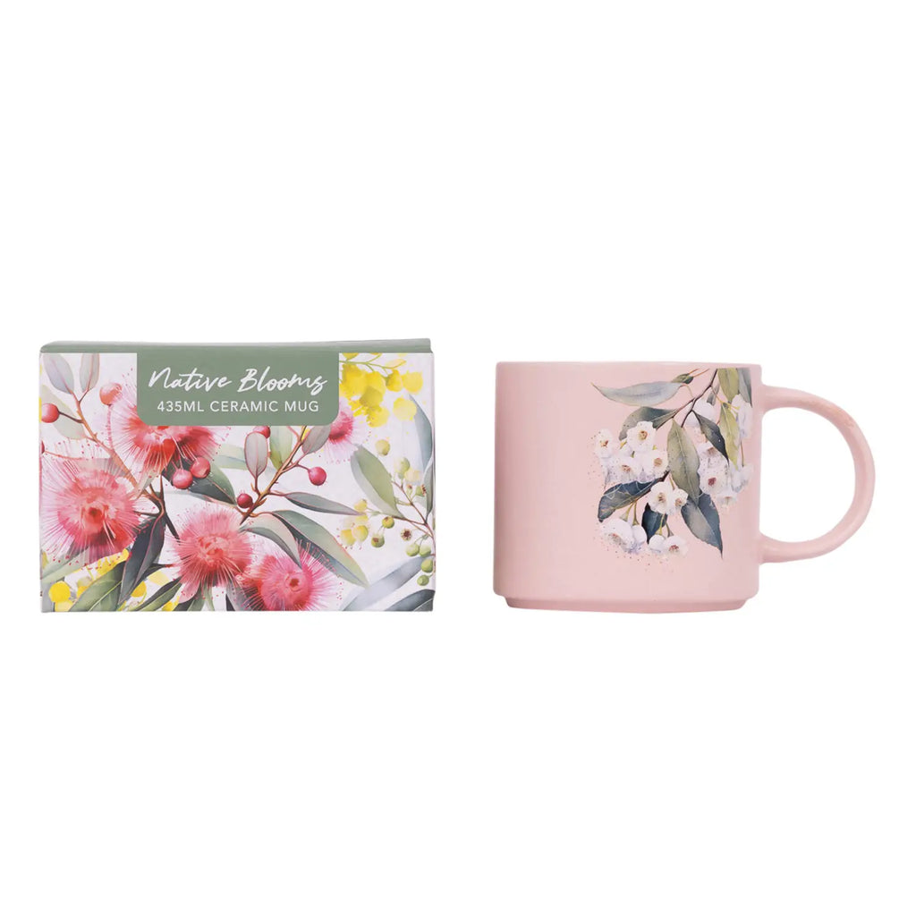 SPLOSH - NATIVE BLOOMS - WHITE FLORAL MUG