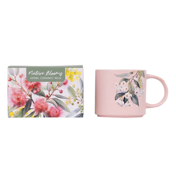 SPLOSH - NATIVE BLOOMS - WHITE FLORAL MUG