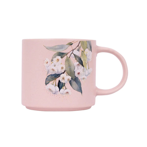 SPLOSH - NATIVE BLOOMS - WHITE FLORAL MUG