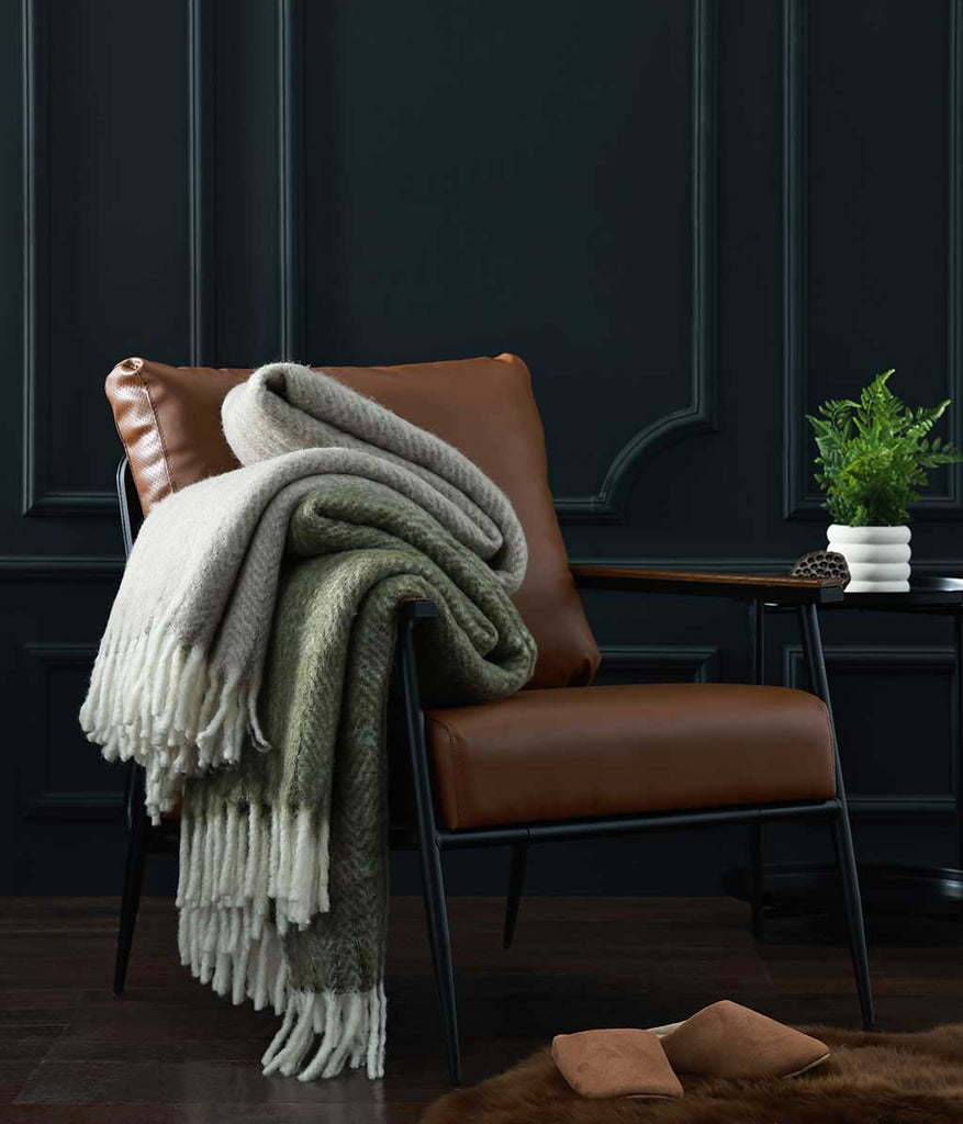 MM Linen - NZ WOOL THROW - NATURAL