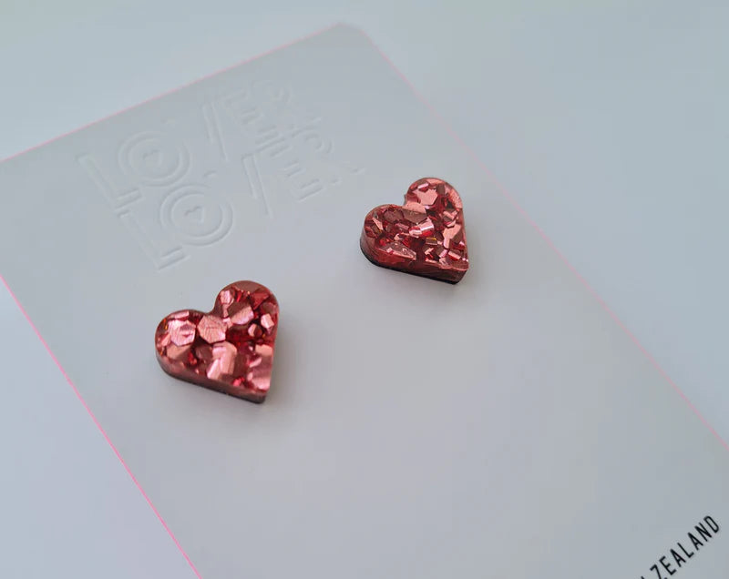 LOVER LOVER - PAIGE STUD - PINK GLITTER