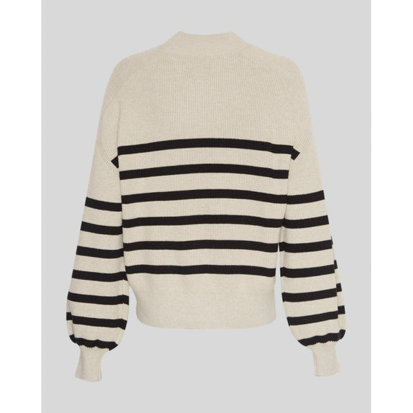 MSCH - MAURA RACHELLE PULLOVER - OAT MEL/BLACK STRIPE