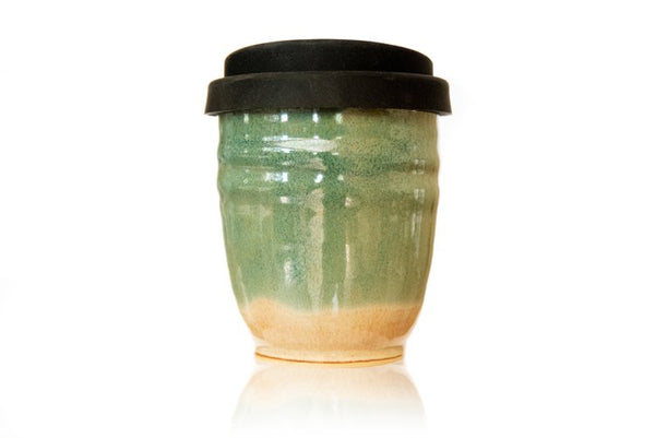 Westcost Stoneware Reusable Travel Cup 12oz  Washout Green