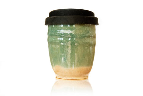 Westcost Stoneware Reusable Travel Cup 12oz  Washout Green