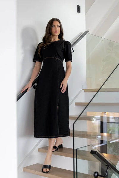 LEILA + LUKA - MAYA DRESS - WASHED BLACK