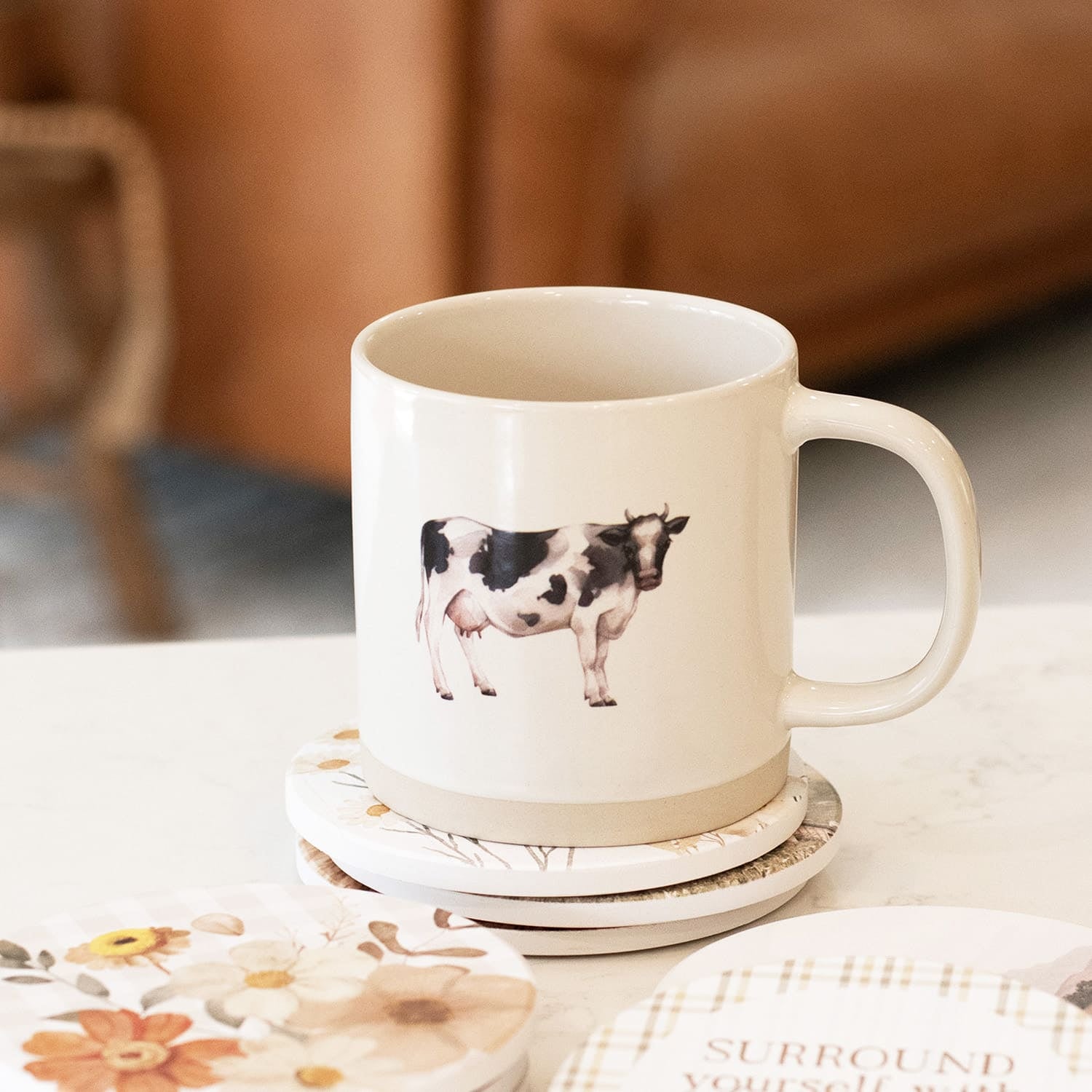 SPLOSH RUSTIC MEADOW DAIRY COW MUG