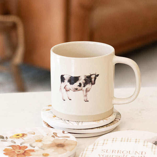 SPLOSH RUSTIC MEADOW DAIRY COW MUG