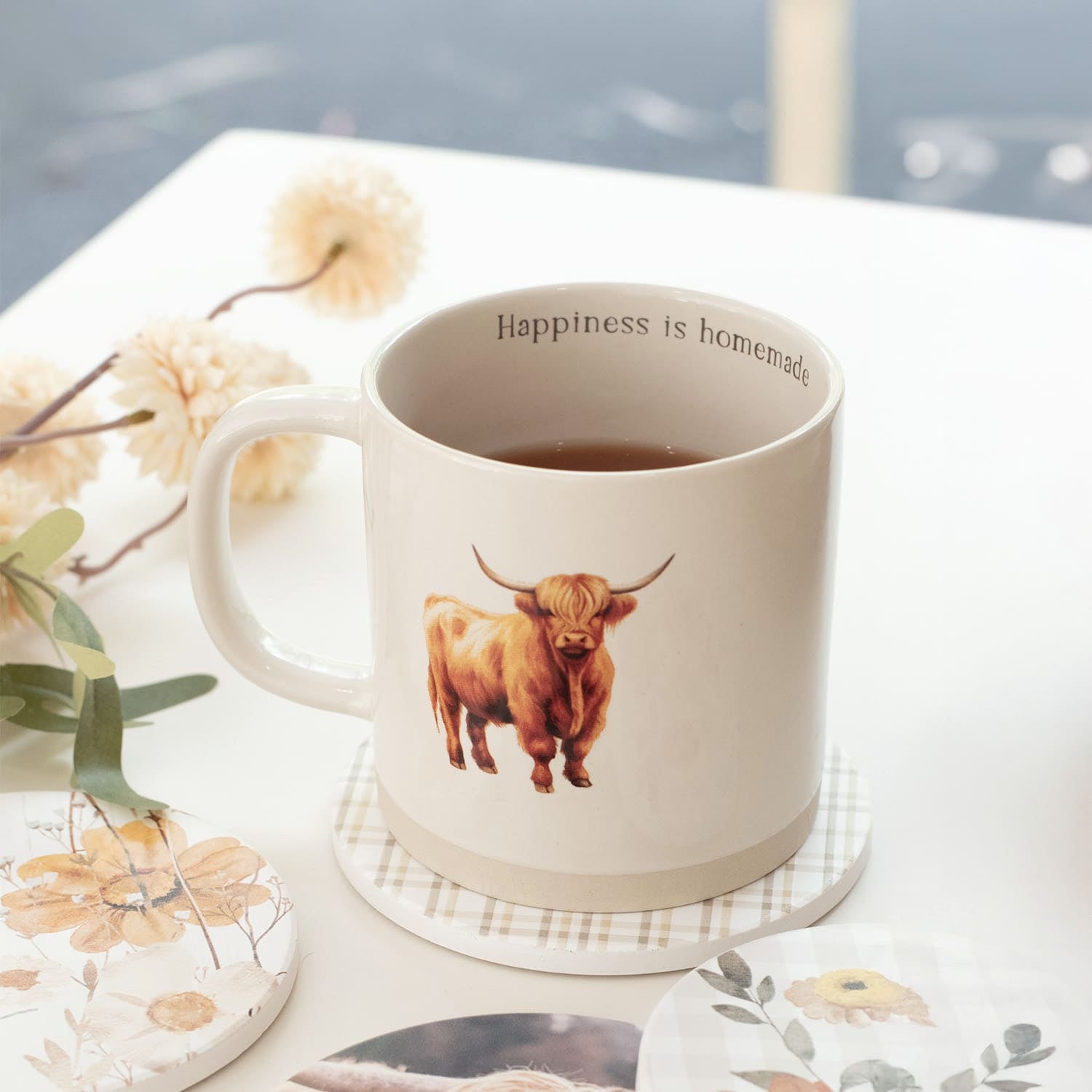 SPLOSH RUSTIC MEADOW HIGHLAND COW MUG