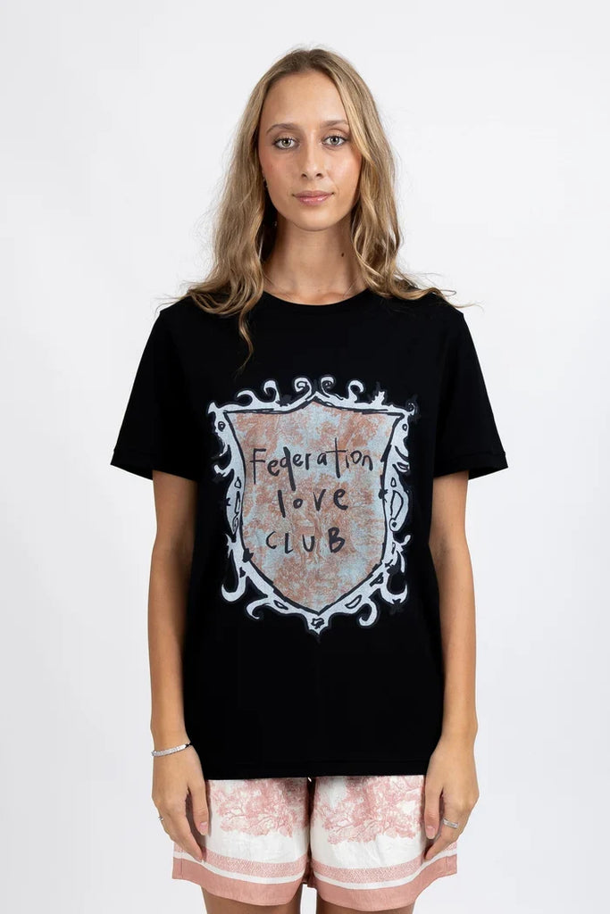 FEDERATION - RUSH TEE - LOVE CLUB - BLACK
