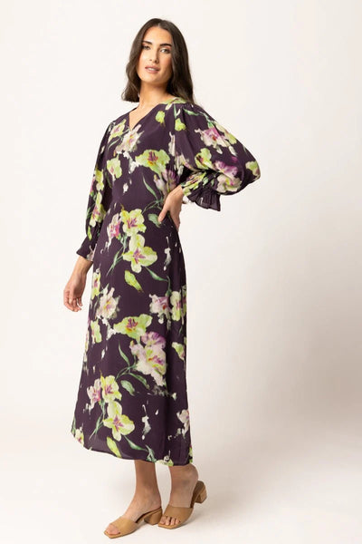 SEEKING LOLA - SANTORINI DRESS - MERLOT BLOOM