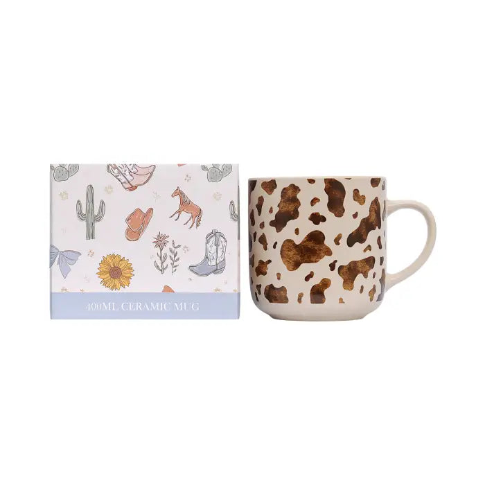 SPLOSH - SADDLE & BLOOM - COW MUG