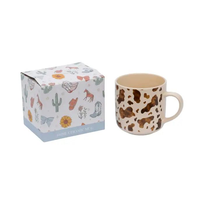 SPLOSH - SADDLE & BLOOM - COW MUG