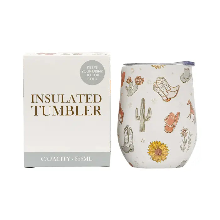 SPLOSH - SADDLE & BLOOM - INSULATED WINE TUMBLER