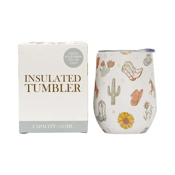 SPLOSH - SADDLE & BLOOM - INSULATED WINE TUMBLER