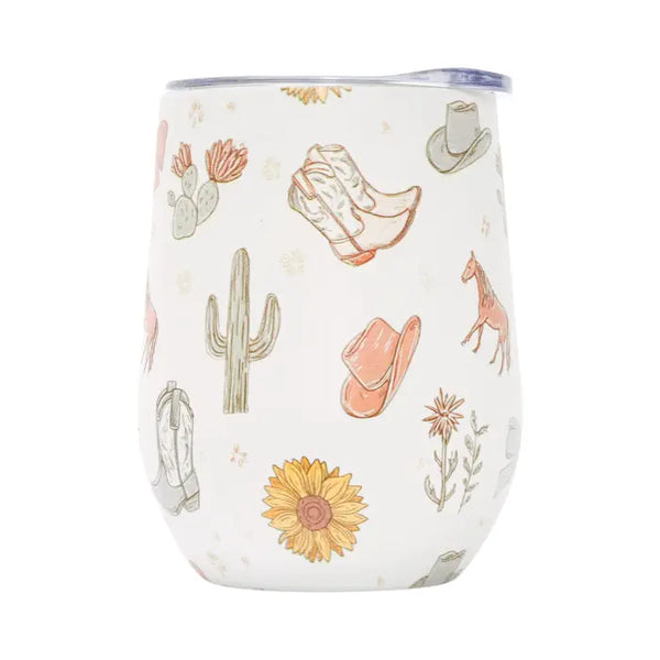 SPLOSH - SADDLE & BLOOM - INSULATED WINE TUMBLER