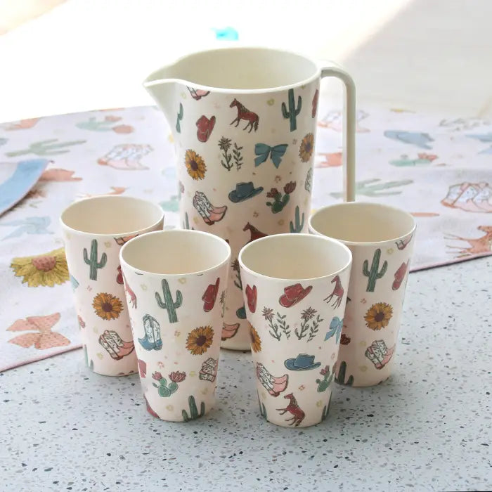 SPLOSH - SADDLE & BLOOM - MELAMINE CUP & JUG SET