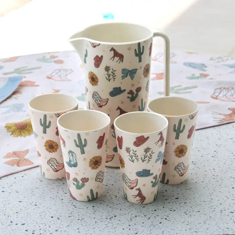SPLOSH - SADDLE & BLOOM - MELAMINE CUP & JUG SET