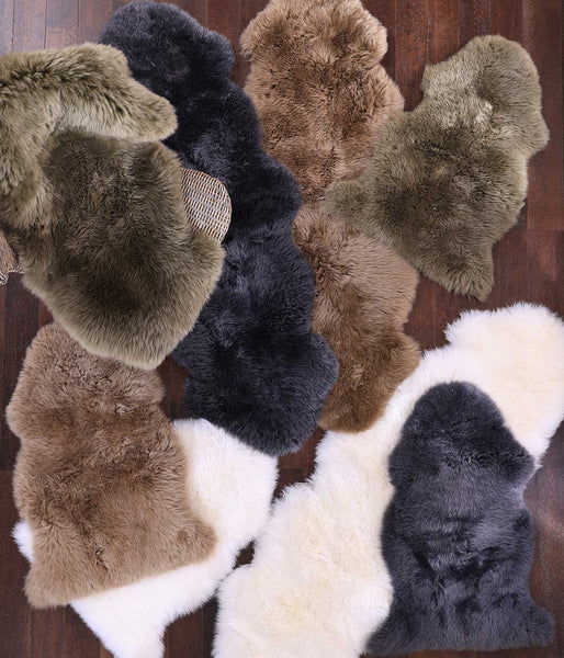 MM Linen - NZ Wool Sheepskin Rug - Double Blush