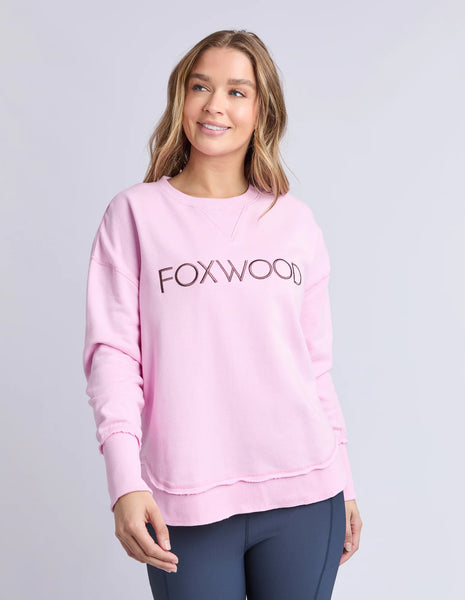 Foxwood - Simplified Metallic Crew - Bright Pink