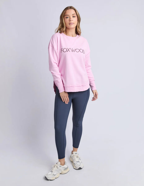 Foxwood - Simplified Metallic Crew - Bright Pink