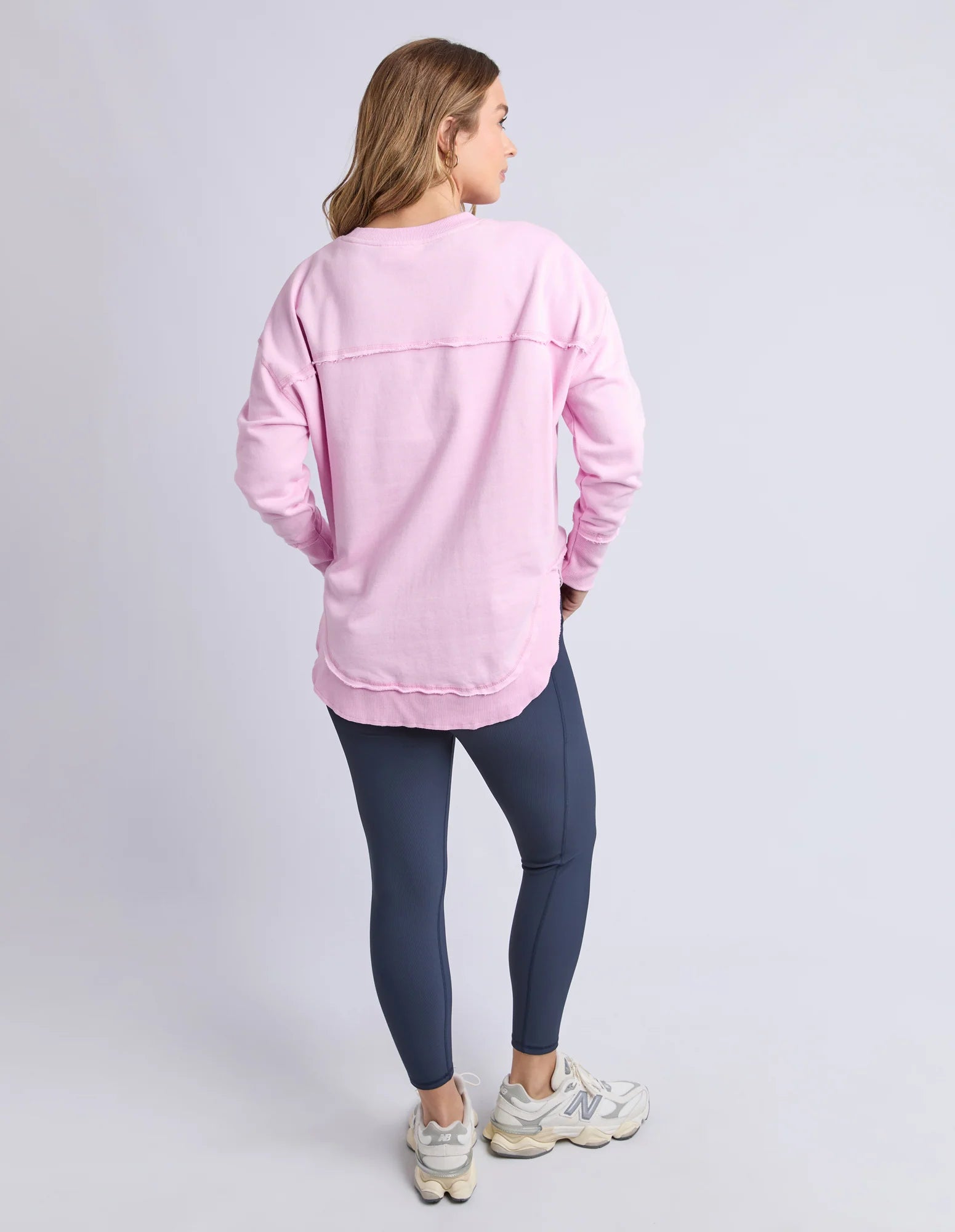 Foxwood - Simplified Metallic Crew - Bright Pink