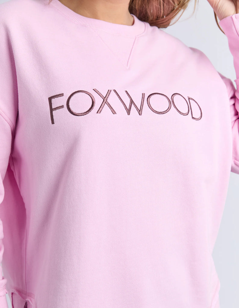 Foxwood - Simplified Metallic Crew - Bright Pink