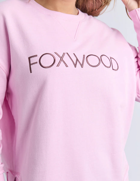 Foxwood - Simplified Metallic Crew - Bright Pink