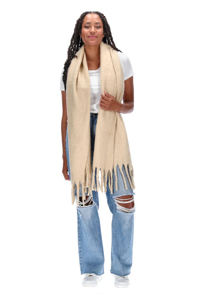 Augustine - TASSEL SCARF - BEIGE