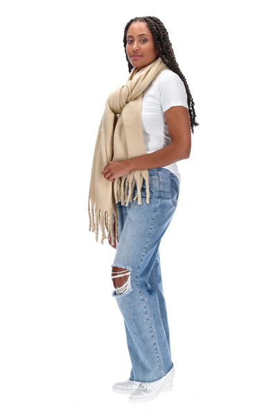 Augustine - TASSEL SCARF - BEIGE