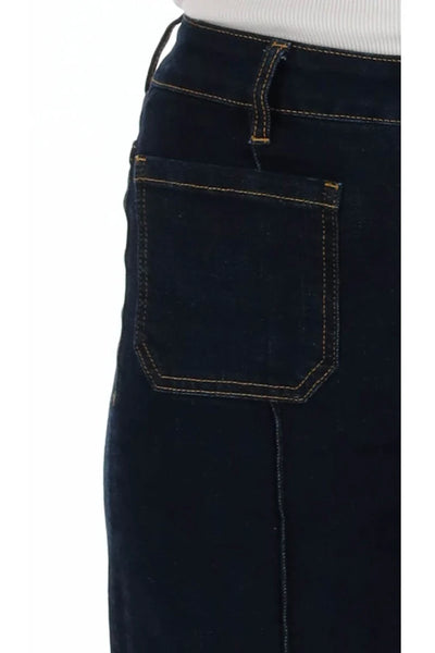 Honey Denim  XENA WIDE LEG JEANS - DARK BLUE