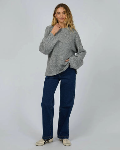 Silent Theory - SUKI KNIT JUMPER - GREY MARLE