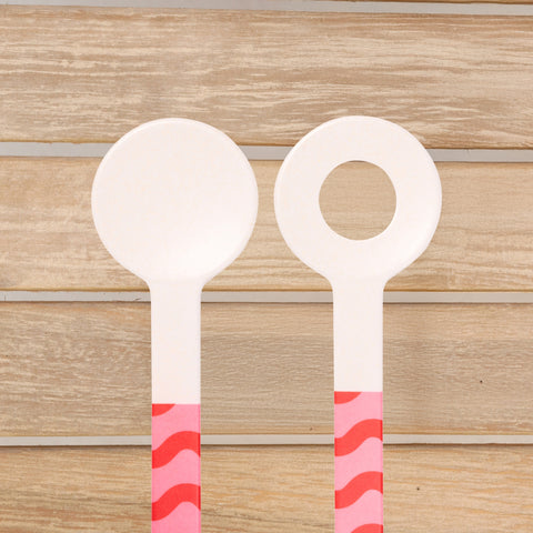 SPLOSH - SUMMER WAVES BAMBOO MELAMINE SALAD SERVERS