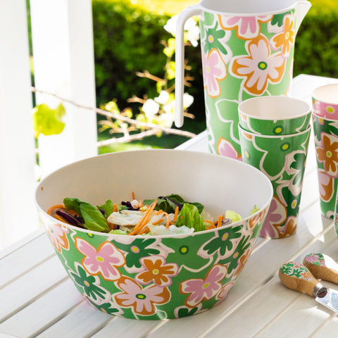 SPLOSH - SUMMER POP BAMBOO MELAMINE SALAD BOWL