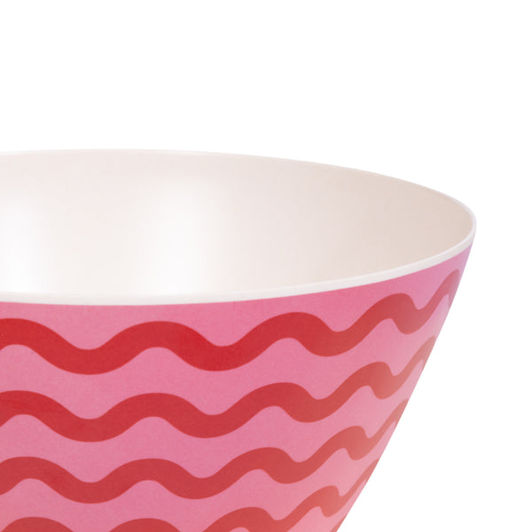 SPLOSH - SUMMER WAVES BAMBOO MELAMINE SALAD BOWL