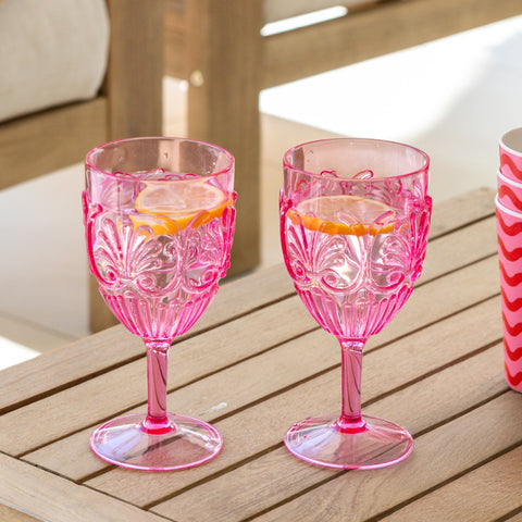 SPLOSH - SUMMER WAVES SET OF 2 OUTDOOR WINE GLASSES