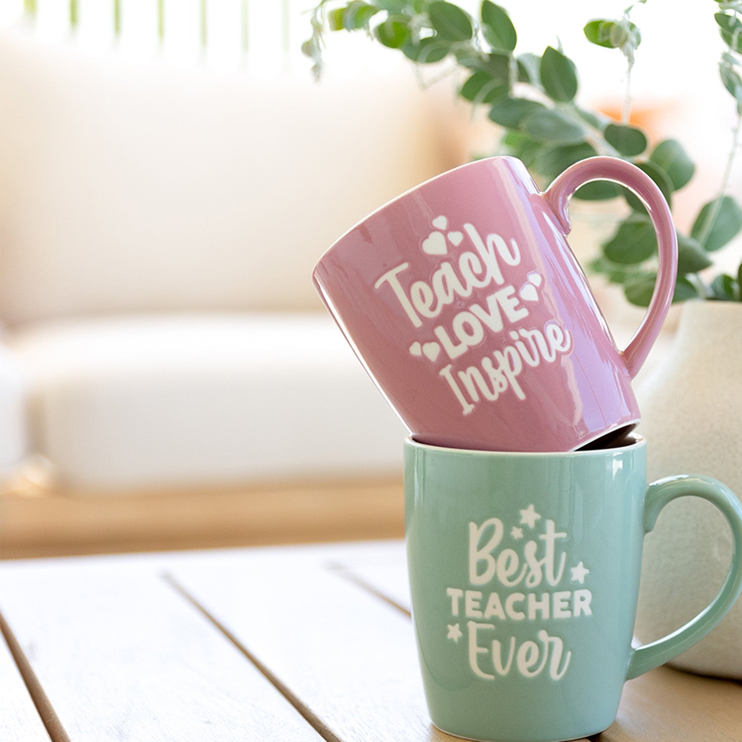 SPLOSH - TEACH LOVE INSPIRE MUG - PINK
