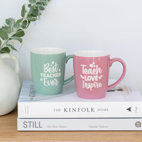SPLOSH - TEACH LOVE INSPIRE MUG - PINK