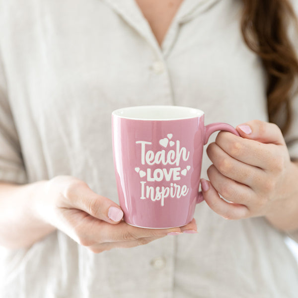 SPLOSH - TEACH LOVE INSPIRE MUG - PINK