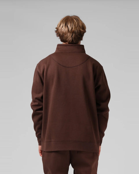 RPM - TRACK SWEAT 1/4 ZIP - BRUNETTE BROWN