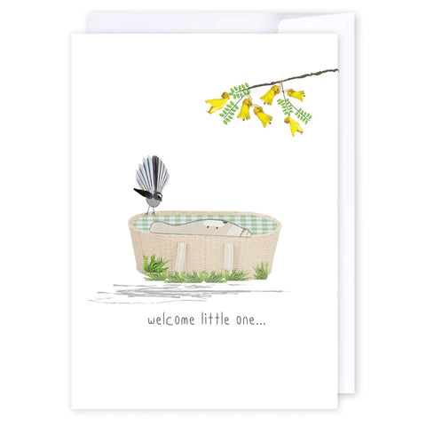icandy card - Welcome little one Fantail & Kowhai