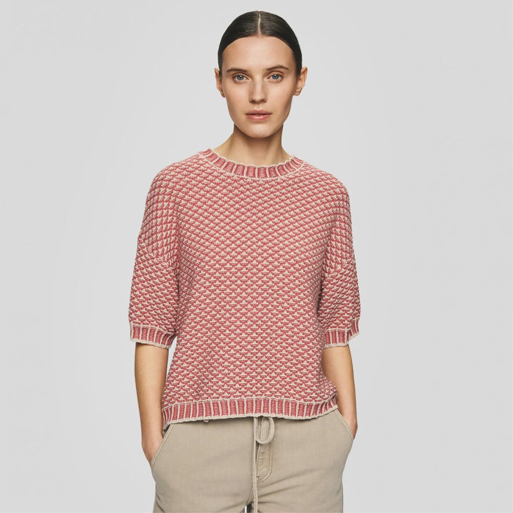 MSCH - CATINA PILLA 2/4 PULLOVER - OATMEAL/F ROSE