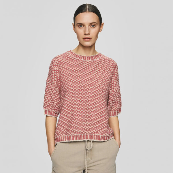 MSCH - CATINA PILLA 2/4 PULLOVER - OATMEAL/F ROSE