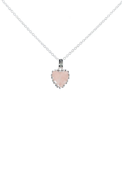 Stolen - Love Claw Necklace - Rose Quartz