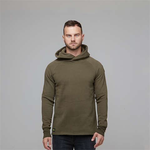 Alaska Tees - Mens Aston Khaki Hoody - Vintage Alaska Logo