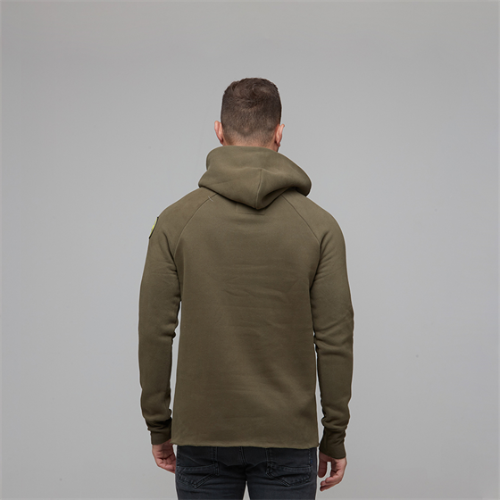 Alaska Tees - Mens Aston Khaki Hoody - Vintage Alaska Logo