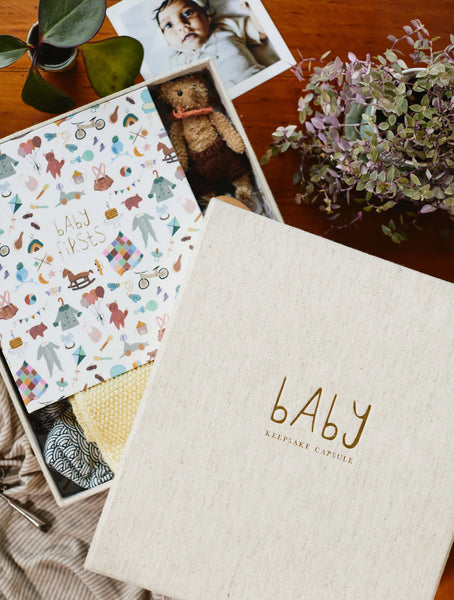 Baby Keepsake Capsule. Oatmeal