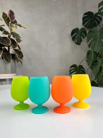Porter Green 4 Pack Stemm | Unbreakable Silicone Wine Glasses | Campinas
