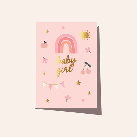 Elm Paper | Card | Baby Girl Rainbow